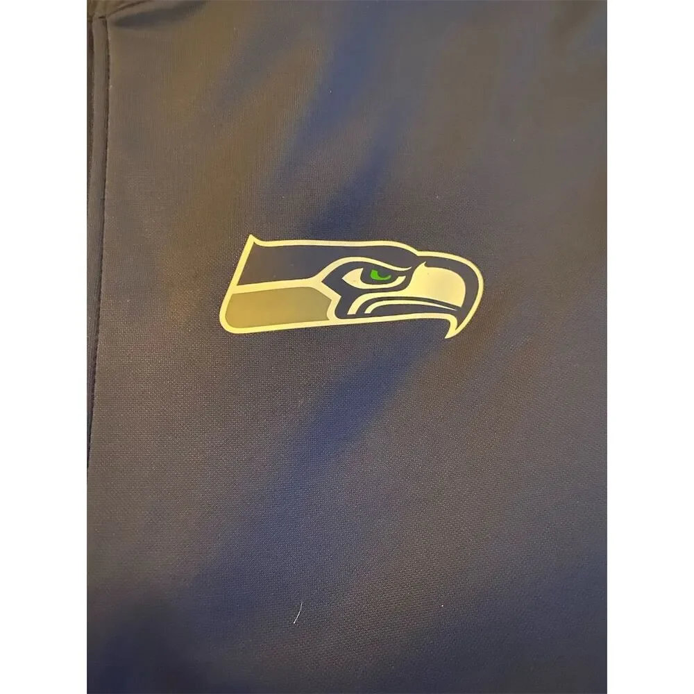 Seattle‎ Seahawks Men's Varsity Jacket Blue Full-Zip Size L fleece lined